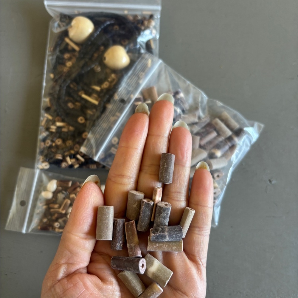 Assorted Tropical Beads - Nuts, Seeds, Coconut, Bamboo, Urchin - Picture 7 of 7